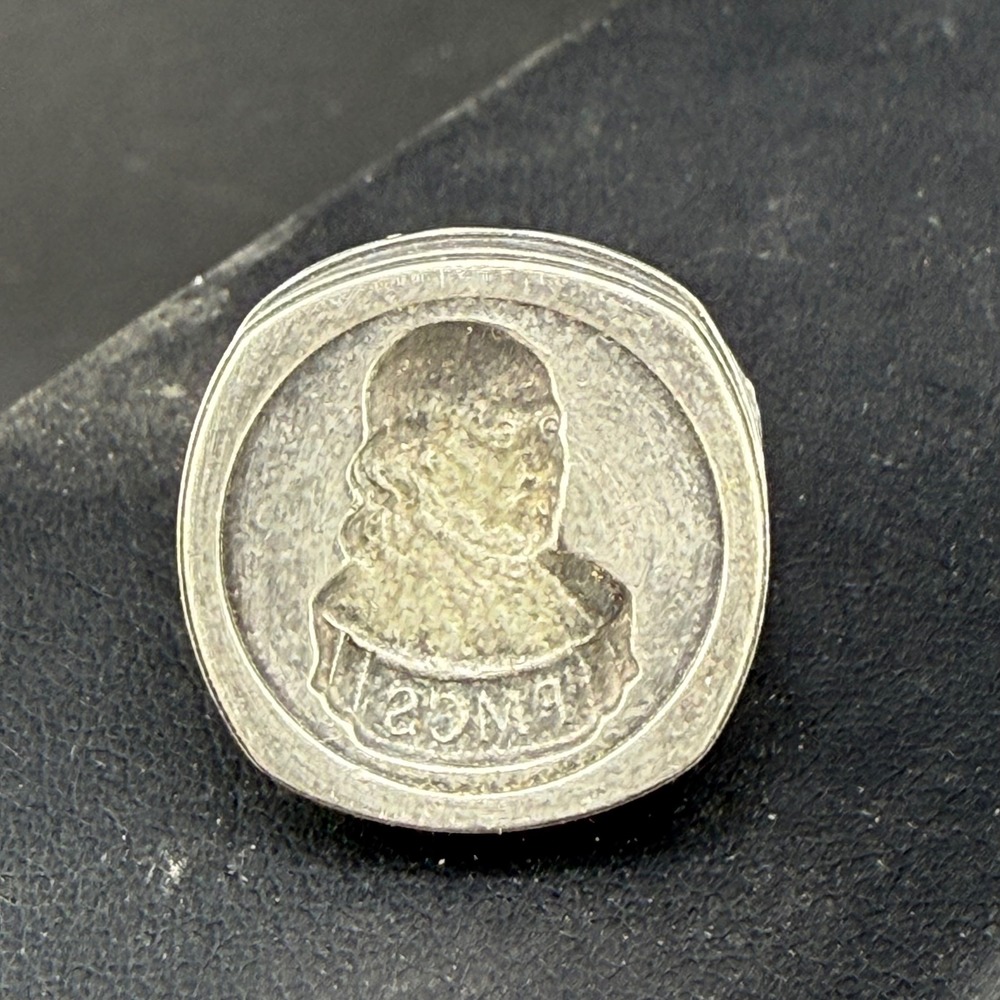 Vintage Franklin Mint Wax Seal Silver Tone Benjamin Franklin Collectors Society